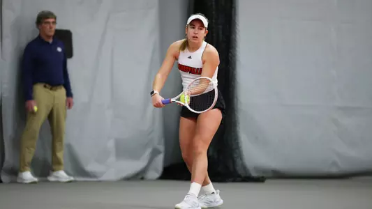 Berta Miret gets ready to serve