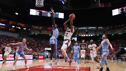 Tajianna Roberts drives against UNC