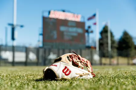 The cards warm up before the game against Central Michigan at Ulmer Stadium on February 28.