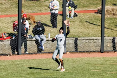Chelsea Mack catches the ball against Central Michigan at Ulmer Stadium on February 28.