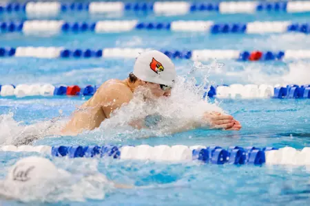 Denis Petrashov swims the breaststroke