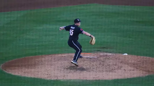 Casen Murphy pitching at Clemson.