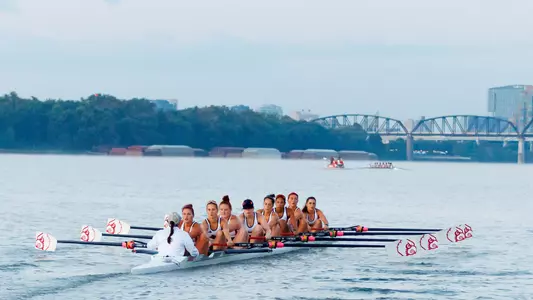 Louisville rowing practice on the Ohio River