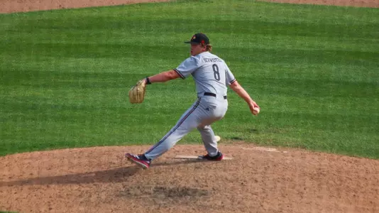 Jake Schweitzer pitching at Clemson.