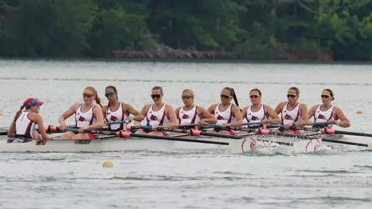 The Louisville rowing team at the 2025 ACC Championships