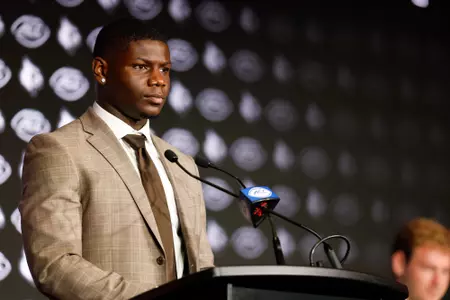 Chris Bell at the 2025 ACC Kickoff.