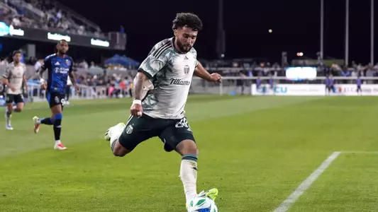 Gage Guerra playing for Portland Timbers.