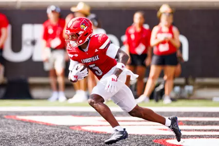 Caullin Lacy return a kick during the game against Bowling Green State University at L&N Stadium on September 20th, 2025.