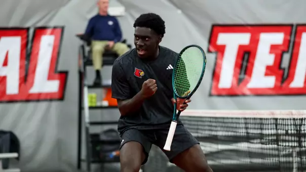 Russell Lokko celebrating point