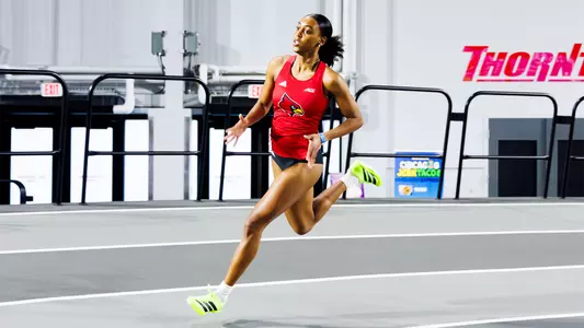 Breanna Braham races the 300m at the 2026 Rod McCravy Memorial Invitational