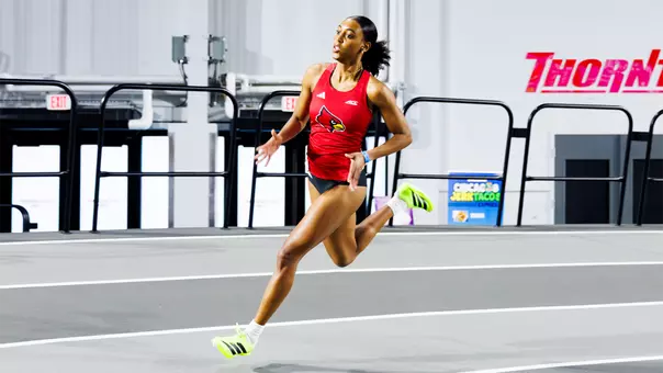 Breanna Braham races the 300m at the 2026 Rod McCravy Memorial Invitational