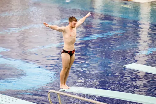 Mack Molloy on the board at the ACC Championships