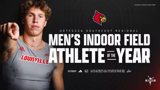 KJ Byrd USTFCCCA Southeast Regional Men's Indoor Field Athlete of the Year Graphic