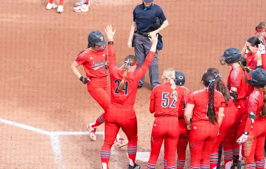 Taylor Monroe celebrates home run against Ohio State