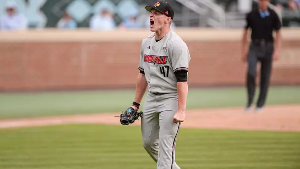 Aaron England celebrating a win at North Carolina.