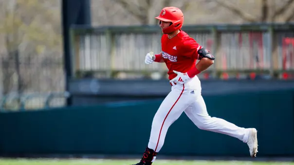 Bayram Hot after a home run against EKU.