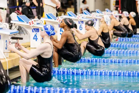 Camille Murray on the Backstroke blocks