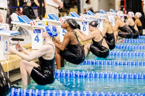 Camille Murray on the Backstroke blocks