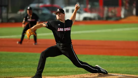 Wyatt Danilowicz pitching against Stanford.