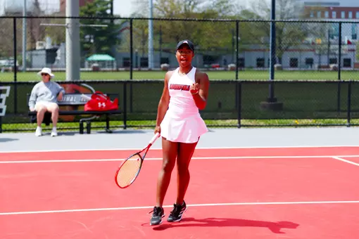 Germany Davis Celebrates a point.