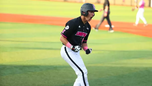 Drew Freeman celebrating a home run against WKU.