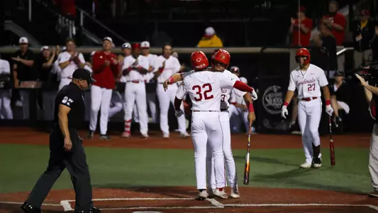 Zion Rose after a home run against Kentucky.
