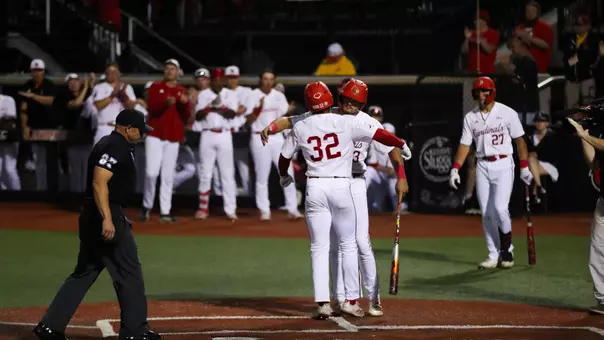 Zion Rose after a home run against Kentucky.