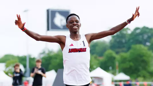 Elsingi Kipruto celebrates at the 2026 Jim Freeman/Clark Wood Invitational