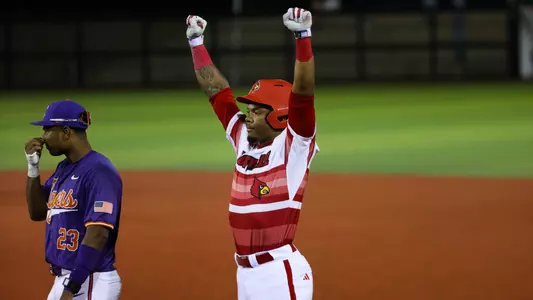 Zion Rose celebrating against Clemson