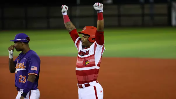 Zion Rose celebrating against Clemson