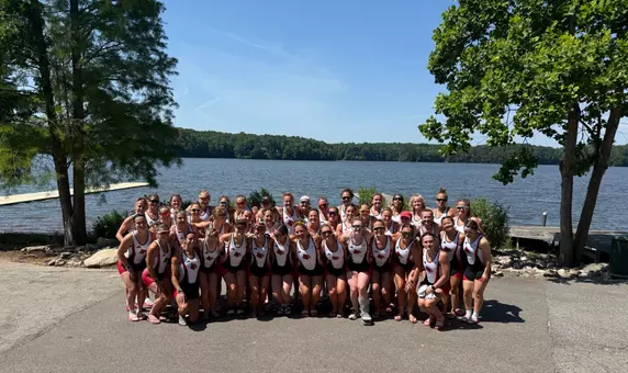 Team photo at rowing ACC Championships