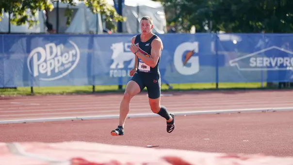 KJ Byrd competes in the high jump at the 2026 ACC Outdoor Championships
