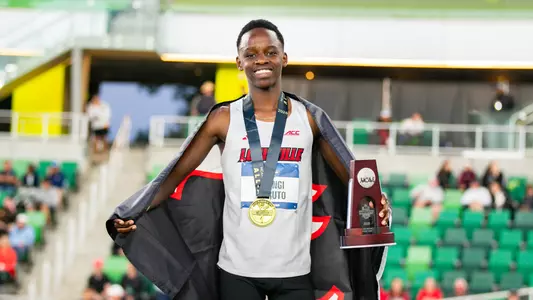 Elsingi Kipruto finishes as the national runner-up in the men's 10000m at the 2026 NCAA Outdoor Championships.