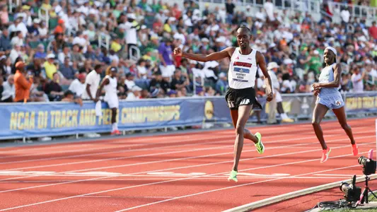 Geoffrey Kirwa wins the steeplechase title at the 2026 NCAA Outdoor Championships
