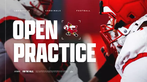 Football open practices graphic