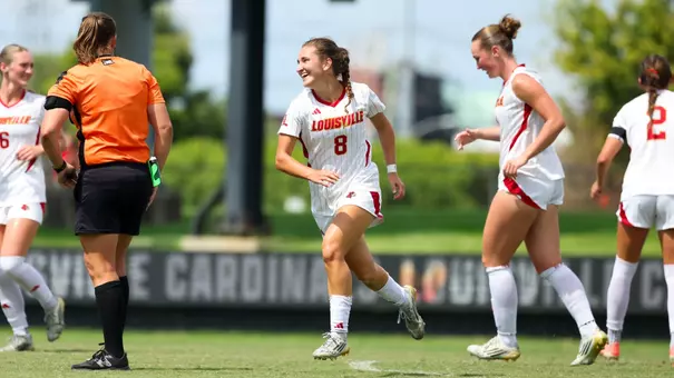 Abby Cox celebrating goal