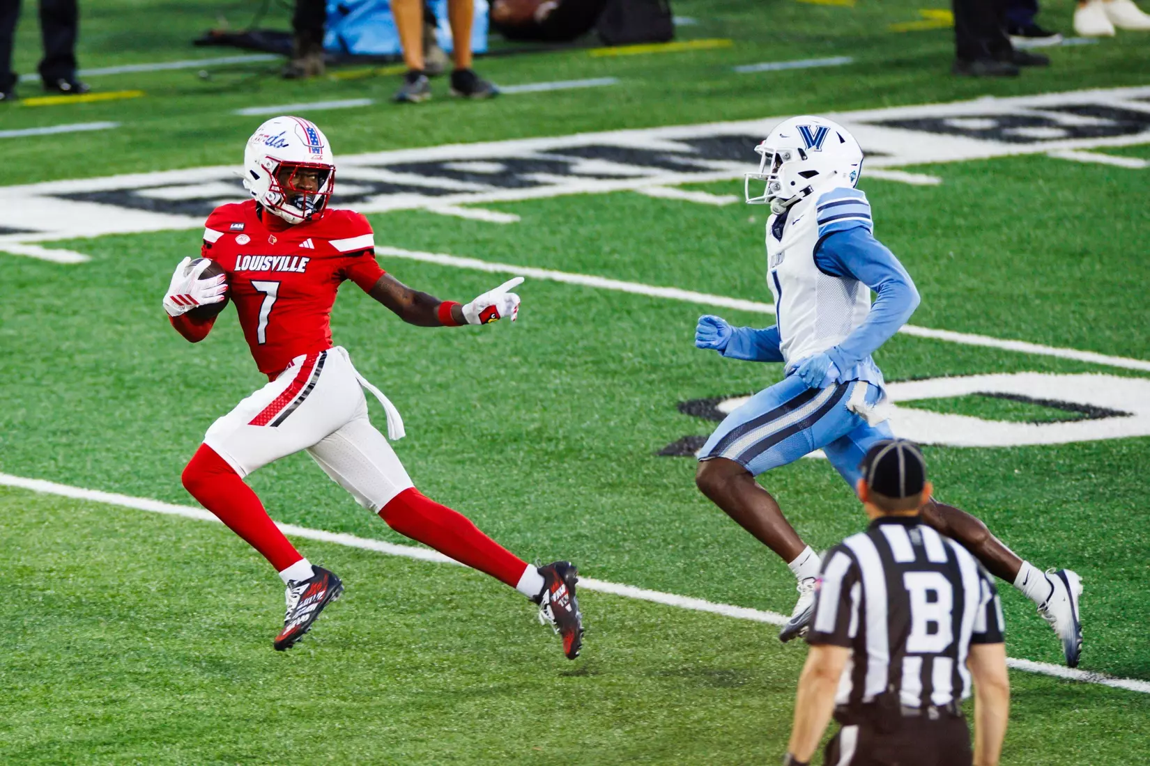Lawayne McCoy runs into the end-zone during the game against Villanova at the L&N Stadium on September 11.