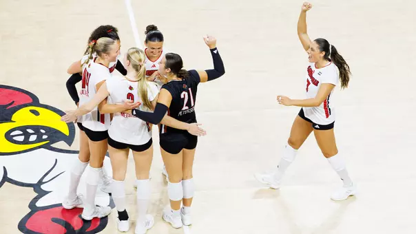 The Cards celebrate a point against TCU