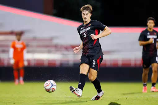 Jack Boring passes the ball during the game against Belmont at the Dr. Mark and Cindy Lynn Stadium on September 21.