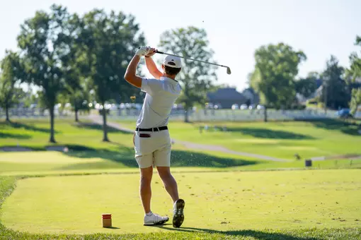 Brady Smith teeing off at Bearcat Invitational