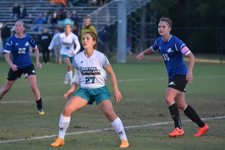 Shelby Evans recorded a goal and an assist in a game for the third time this season.