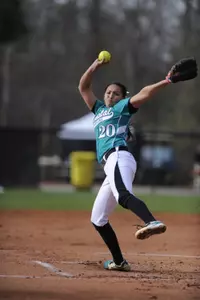 Kiana Quolas pitched a four-hit shutout in Friday's first game.