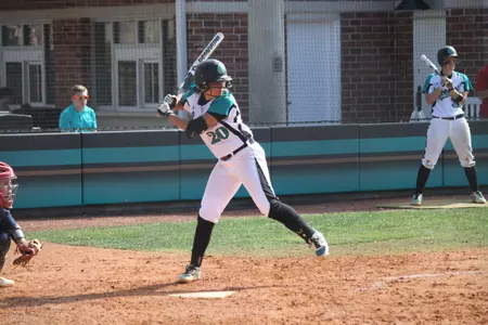 Kiana Quolas went 4 for 5 at the plate Sunday to set a career-high for hits in a game.