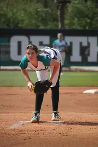Ashley Bagwell tossed five shutout innings in relief to earn her 56th career victory.