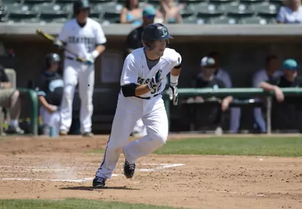 Tyler Chadwick tied a school record with five walks in a game.
