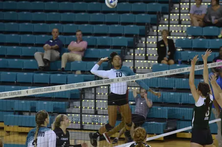 Leah Hardeman led Coastal with 24 kills in seven sets on Friday.