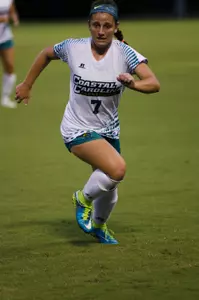 Freshman Tara Lyons assists on overtime goal.