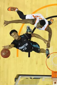 Shivaughn Wiggins poured in 24 points, marking his most in a Coastal uniform