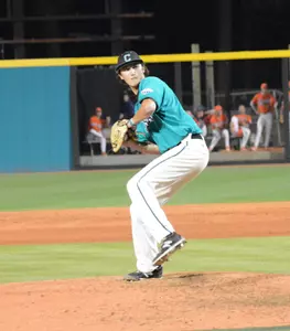 Bobby Holmes earned his first career save versus Clemson, striking out six in 4.1 innings.