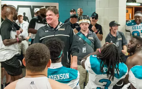 Fifth year head coach Joe Moglia